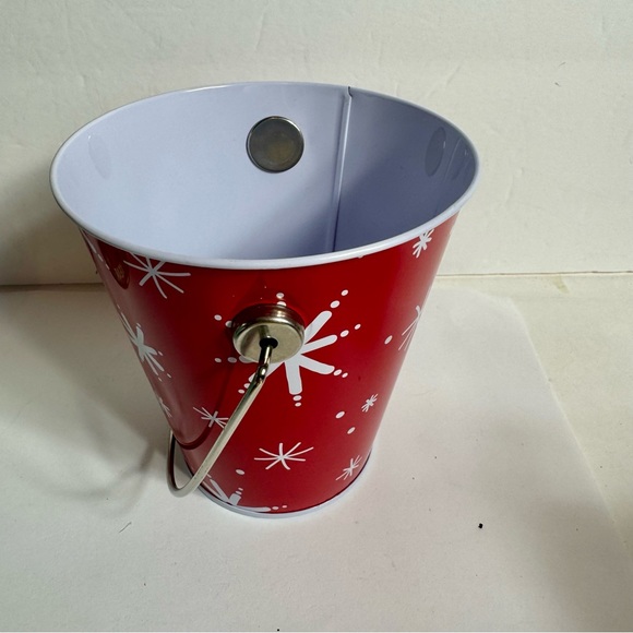Set of 3 holiday pails. These small Christmas decorated holiday buckets pails - Picture 10 of 11